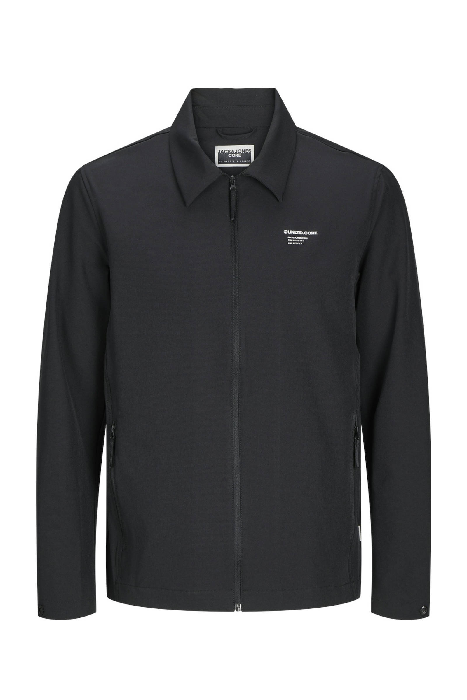 Jack & Jones Jcooutdoor Overshirt Ls Sn, zwart, L