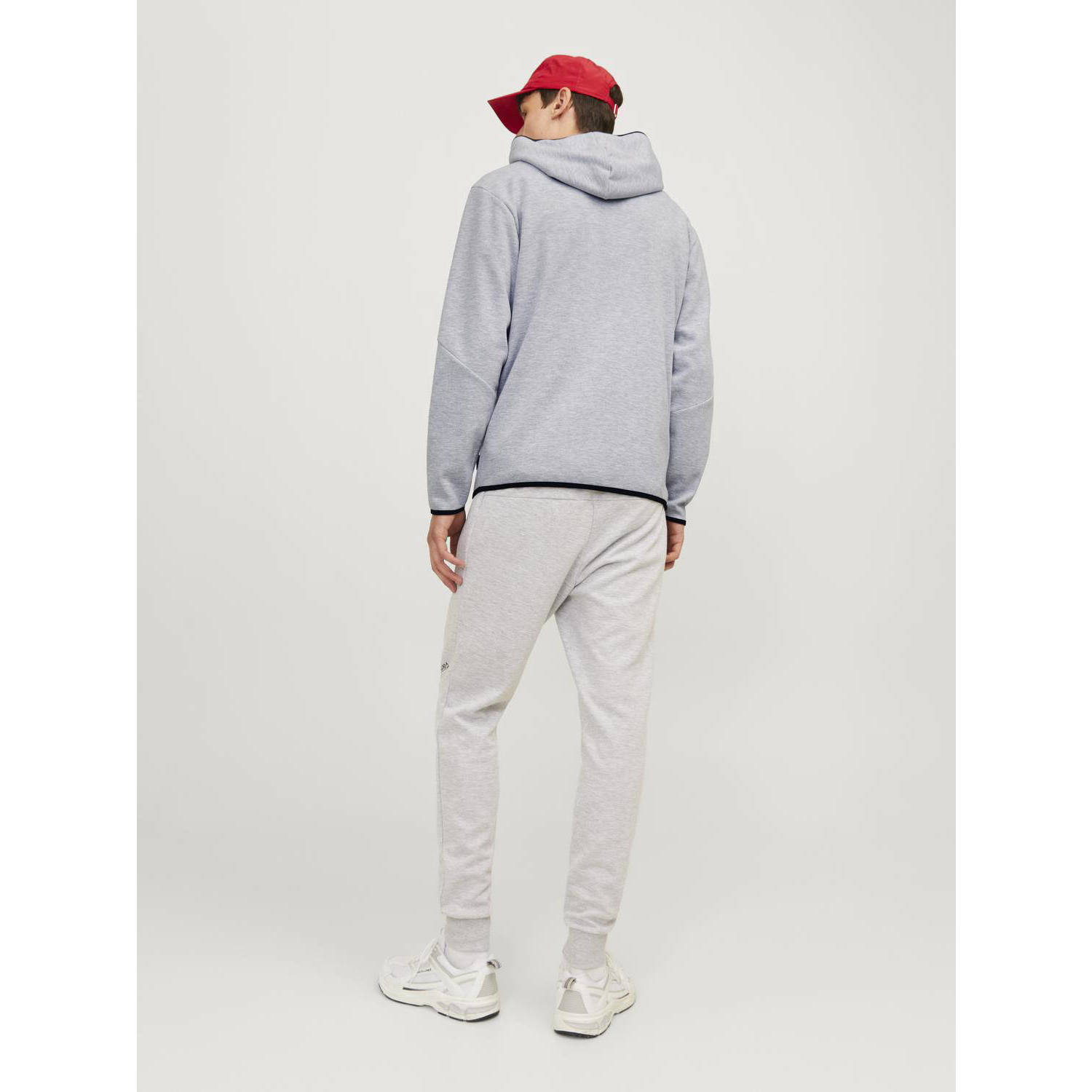 JACK & JONES CORE gemêleerd sweatvest JCOFUSION light grey melange