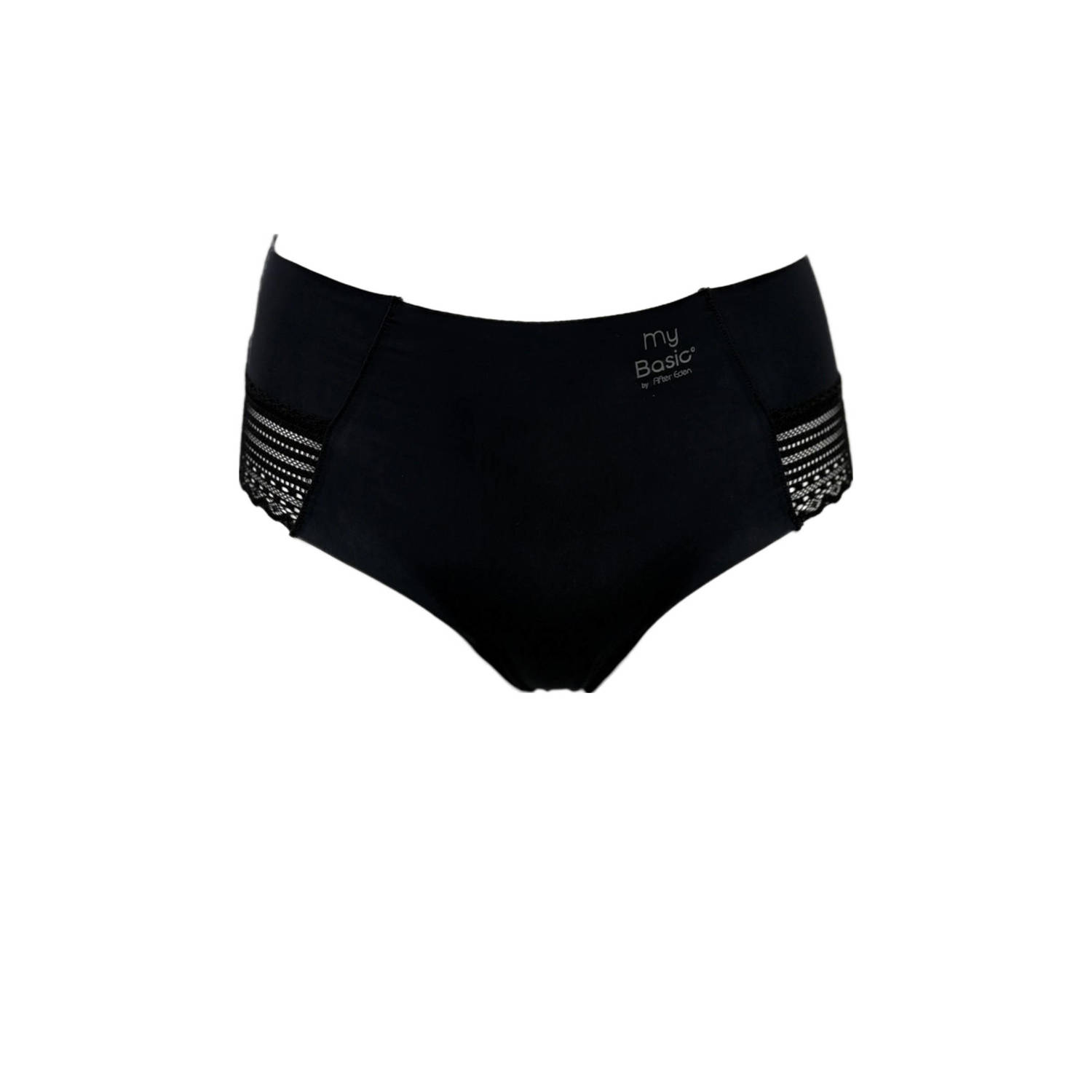 My Basic by After Eden naadloze hipster met kant (set van 3) zwart