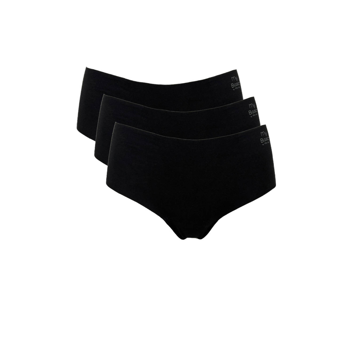 My Basic by After Eden naadloze hipster (set van 3) zwart