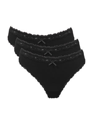 string (set van 3) zwart