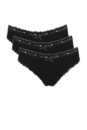 slip (set van 3) zwart