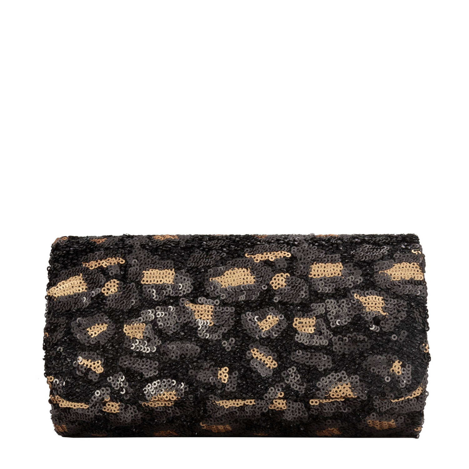 Bulaggi clutch met pailletten Leopard zwart