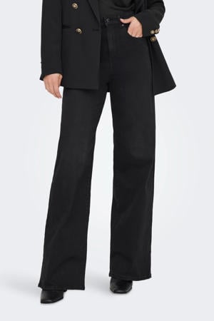 high waist wide leg jeans ONLHOPE black denim