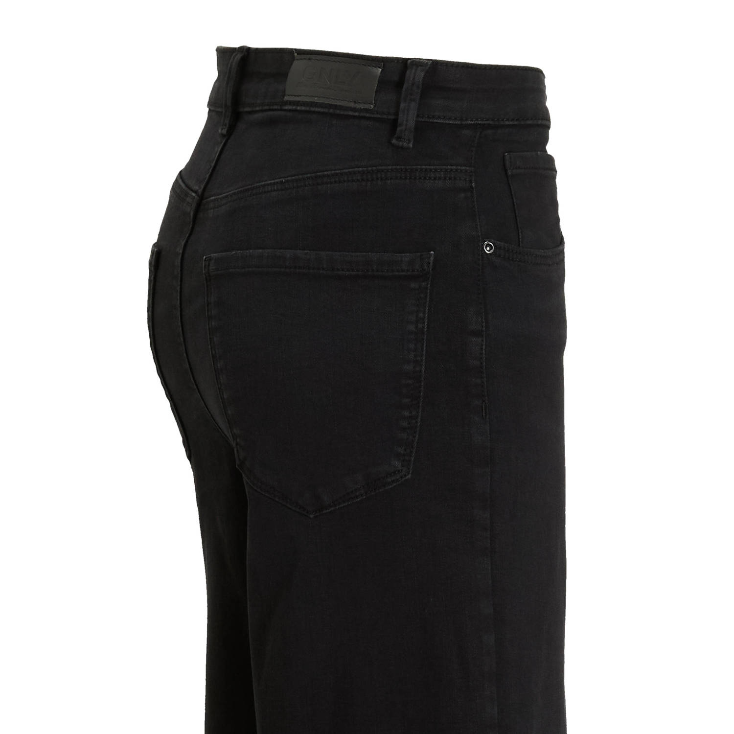 ONLY high waist wide leg jeans ONLHOPE black denim