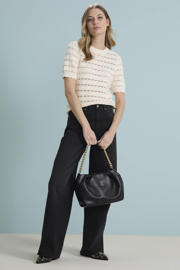 thumbnail: ONLY high waist wide leg jeans ONLHOPE black denim