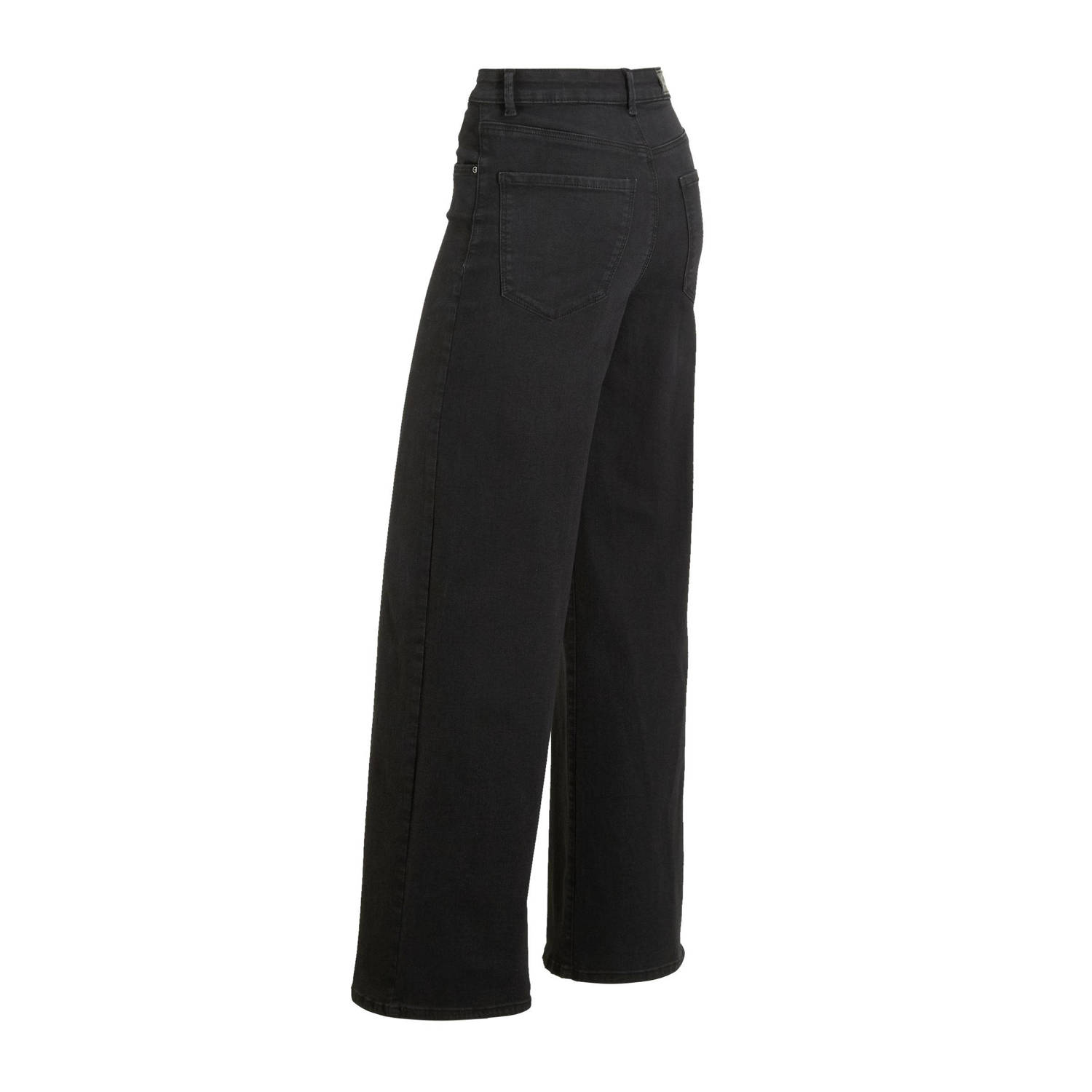 ONLY high waist wide leg jeans ONLHOPE black denim