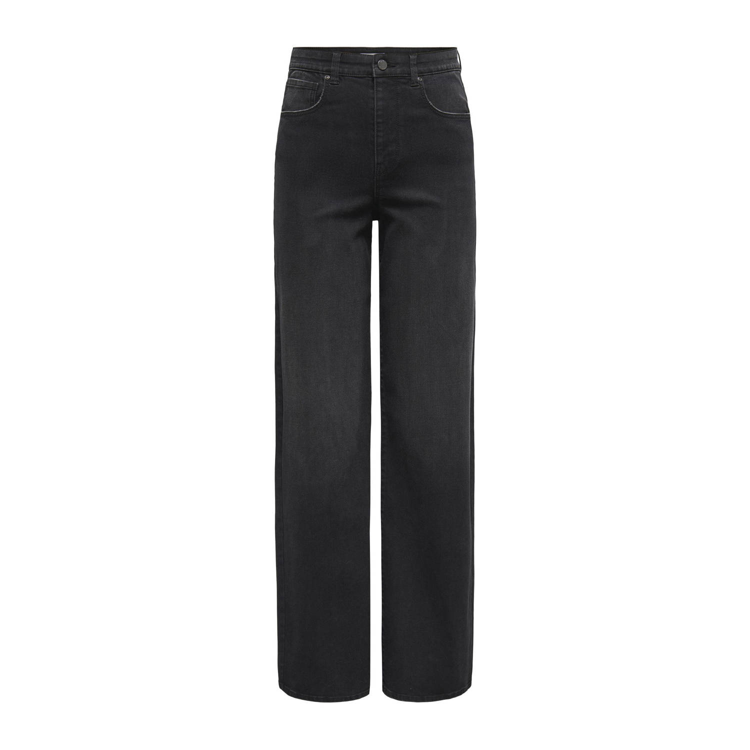 ONLY high waist wide leg jeans ONLHOPE black denim