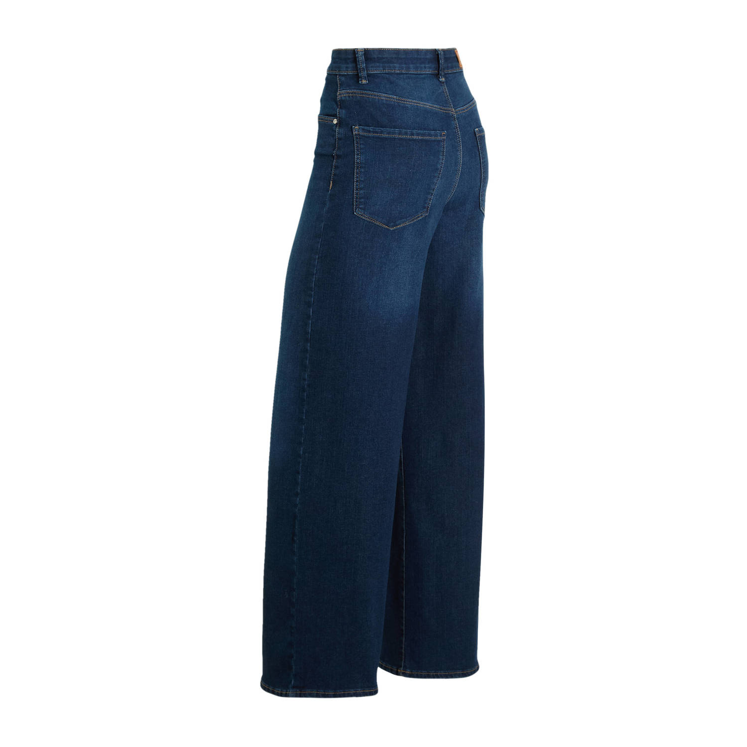 ONLY high waist wide leg jeans ONLHOPE-LUSH dark blue denim