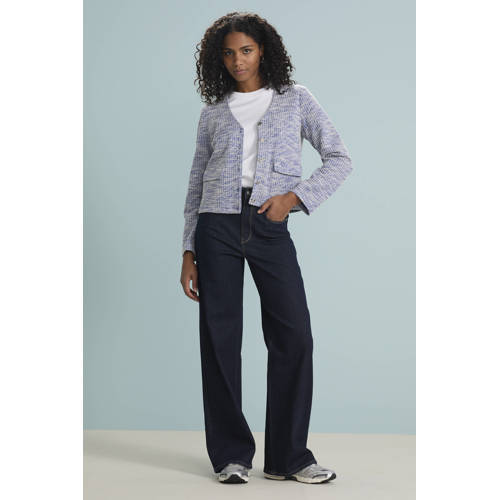ONLY high waist wide leg jeans ONLHOPE-LUSH dark blue denim afbeelding