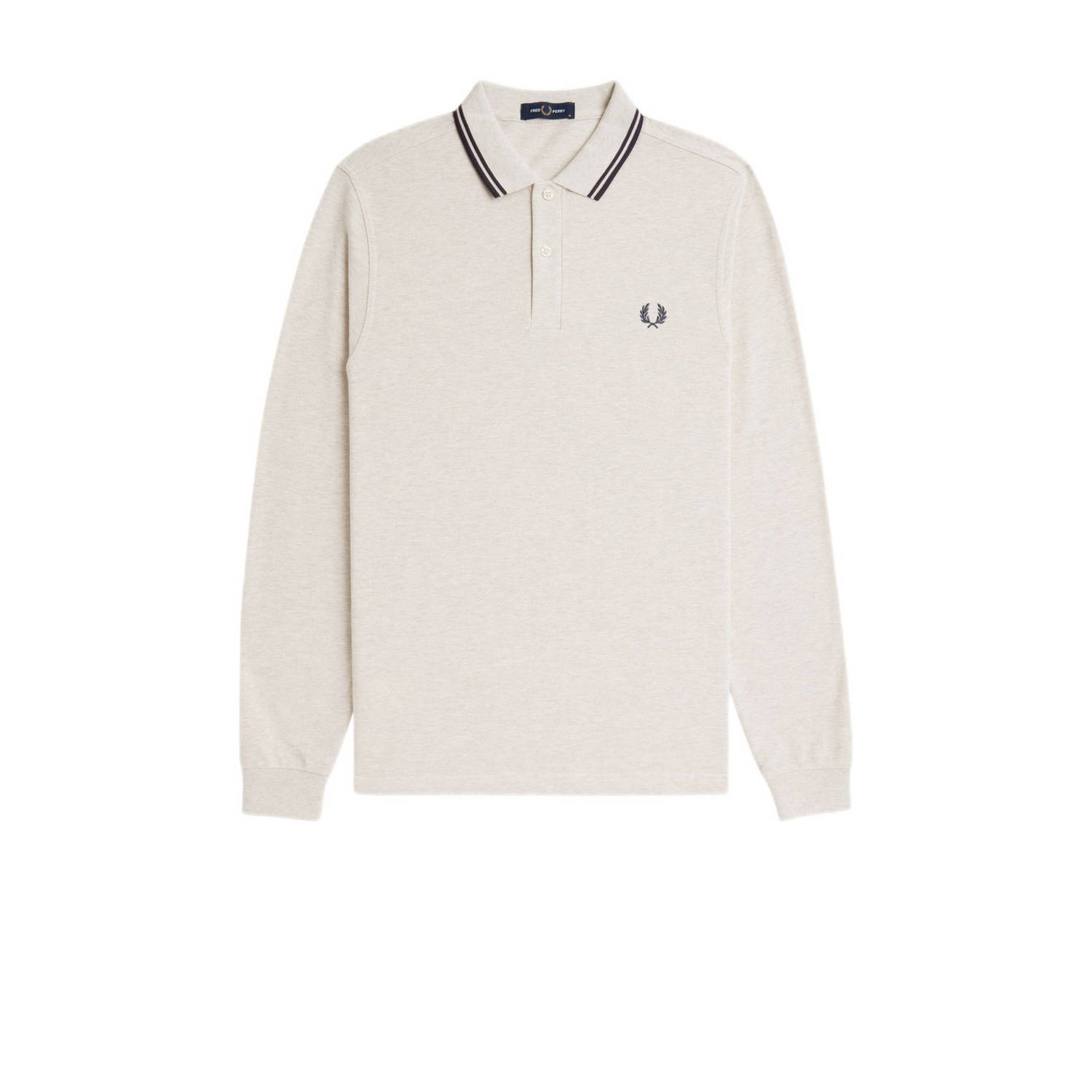 FRED PERRY Heren Polo's & T-shirts Twin Tipped Shirt Long Sleeve Beige