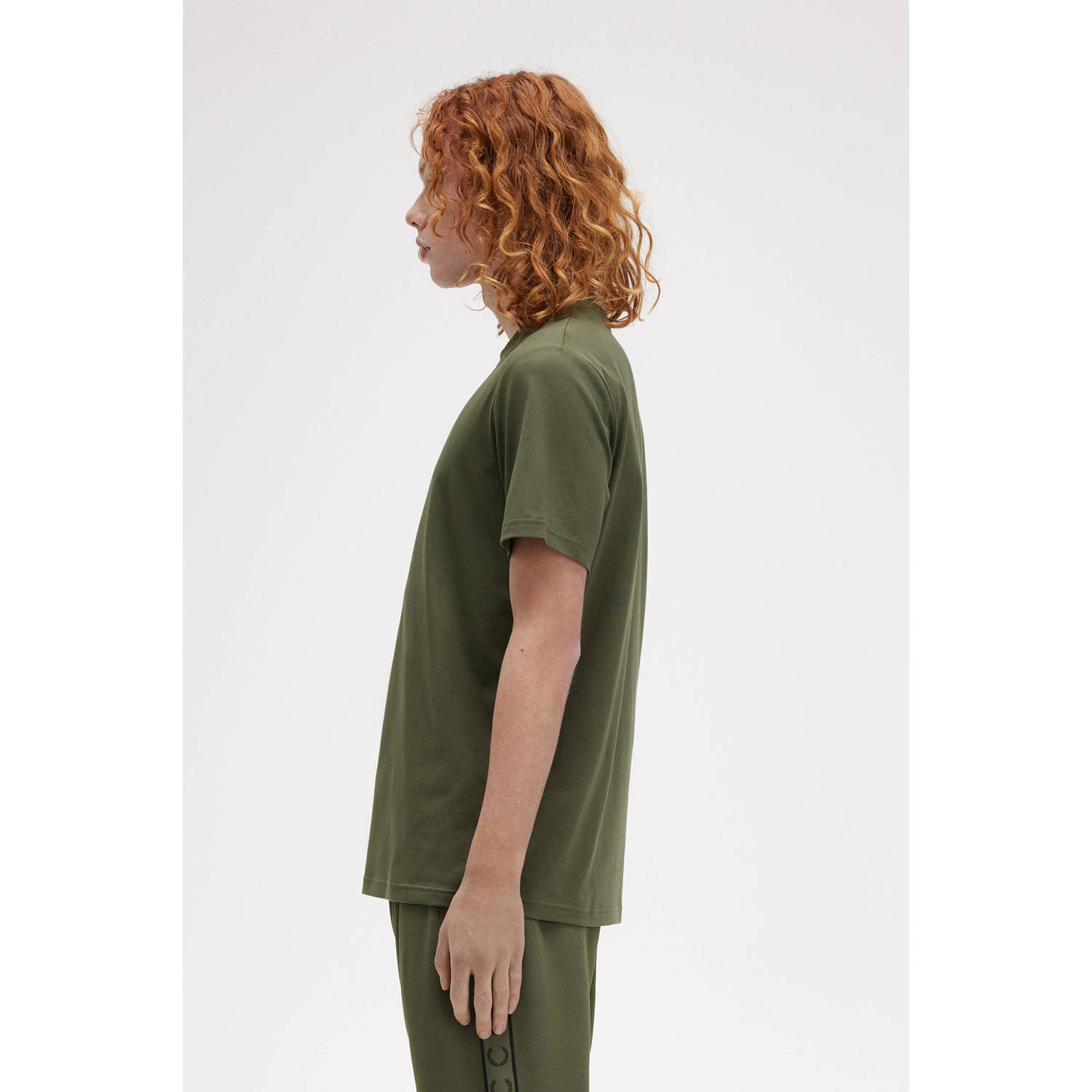 Fred Perry T-shirt met printopdruk donkergroen