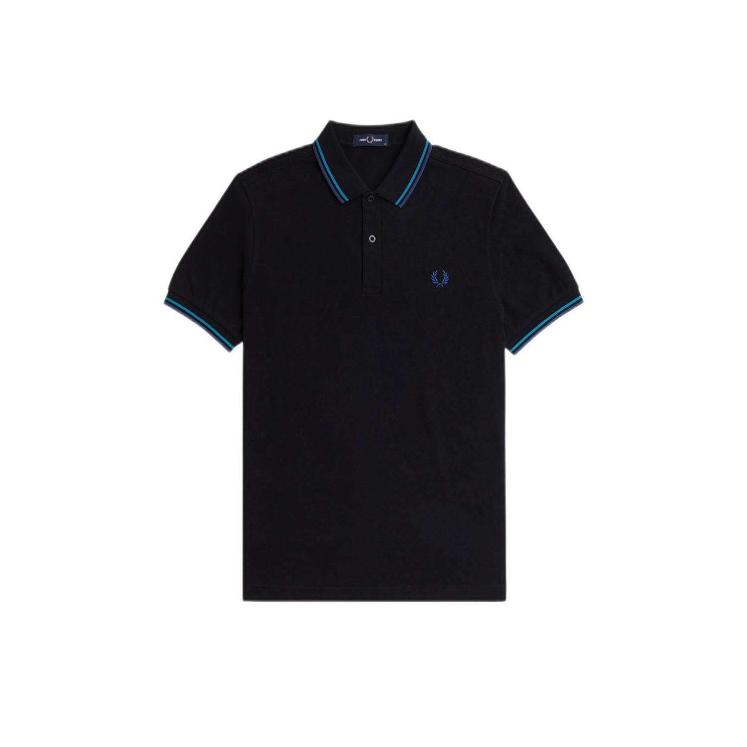 Fred Perry regular fit polo TWIN TIPPED met contrastbies