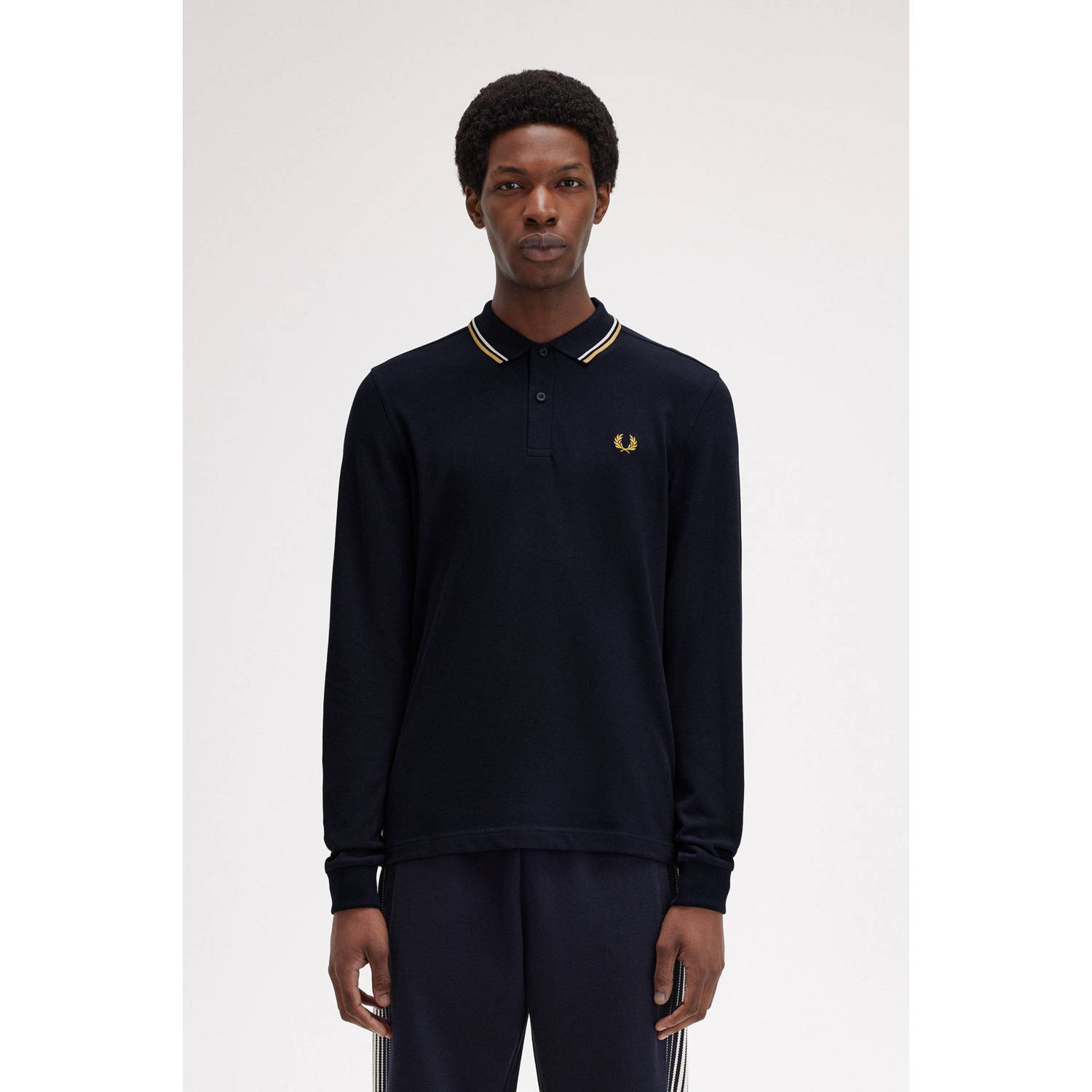 Fred Perry regular fit polo TWIN TIPPED met contrastbies