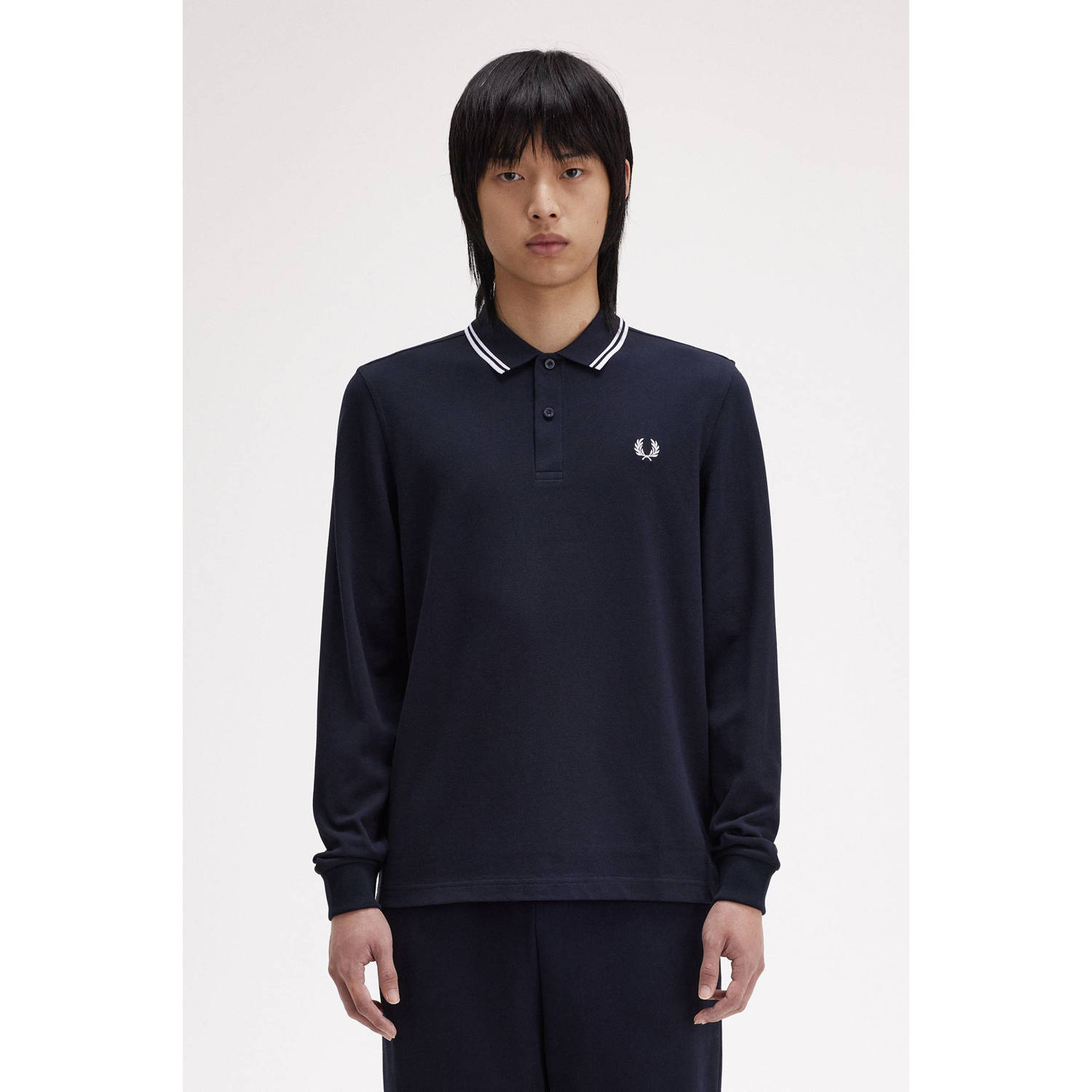 Fred Perry regular fit polo TWIN TIPPED met contrastbies