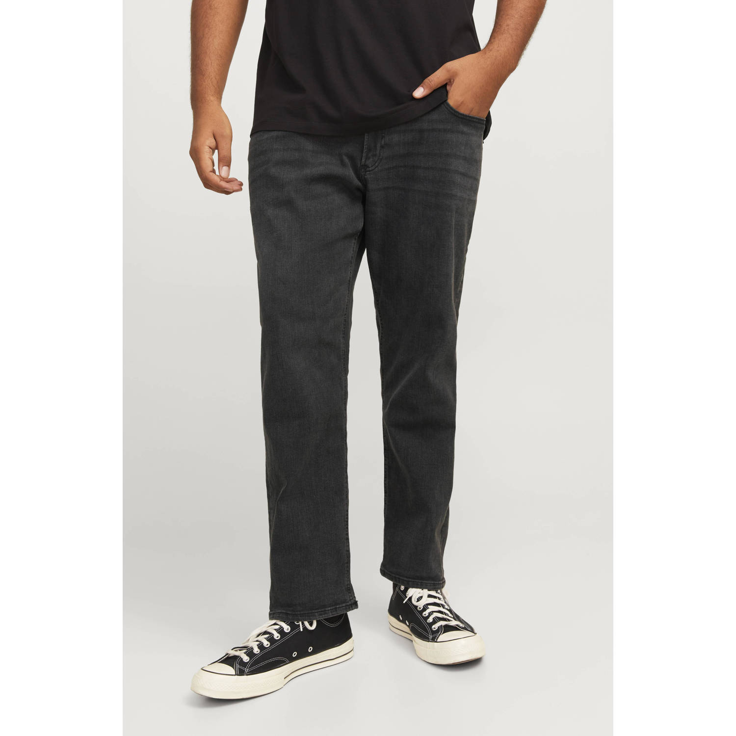 JACK & JONES PLUS SIZE slim fit jeans JJIGLENN JJORIGINAL MF 772 Plus Size grijs