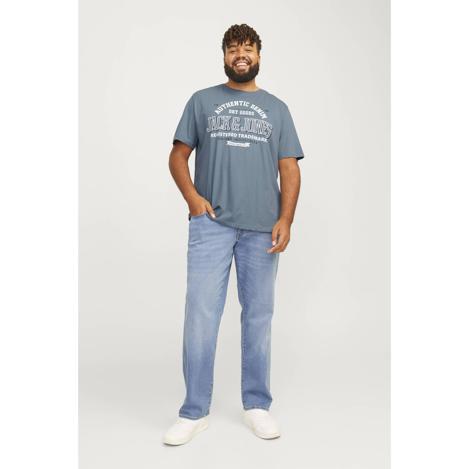 JACK & JONES PLUS SIZE T-shirt JJELOGO Plus Size met printopdruk