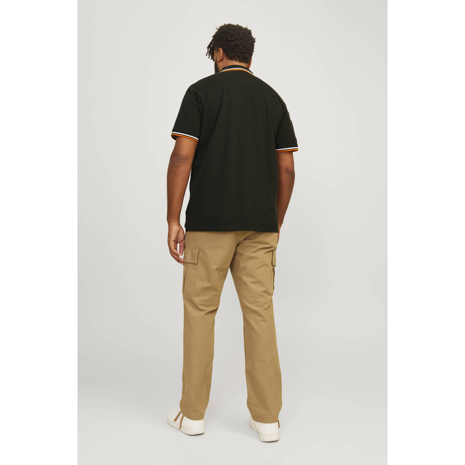 JACK & JONES PLUS SIZE polo donkergroen