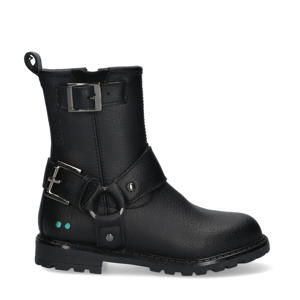   leren bikerboots zwart