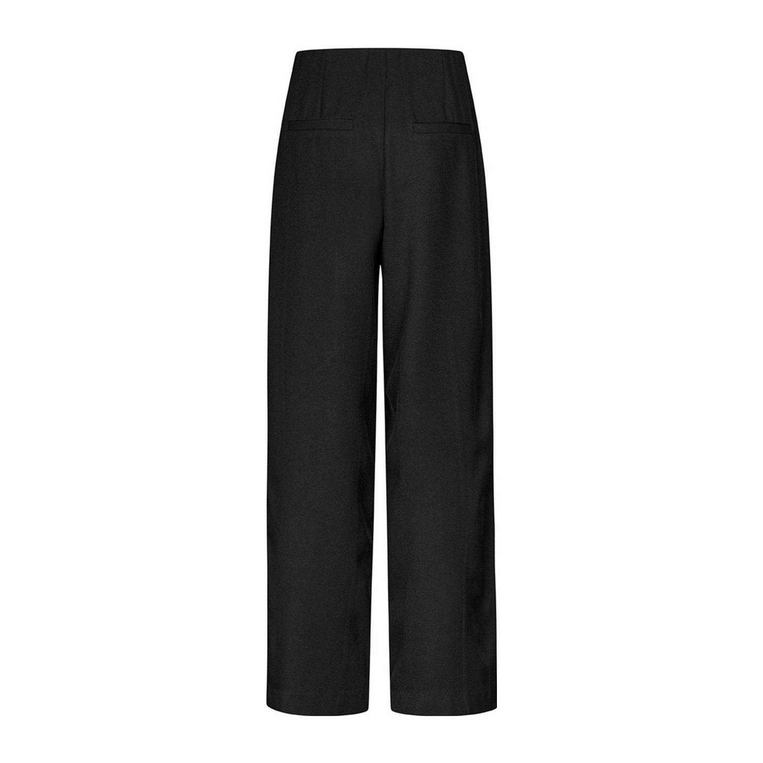 Modström high waist straight fit broek Kammy zwart