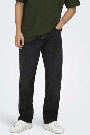 straight leg jeans ONSEDGE STRAIGHT BLACK 6985 zwart