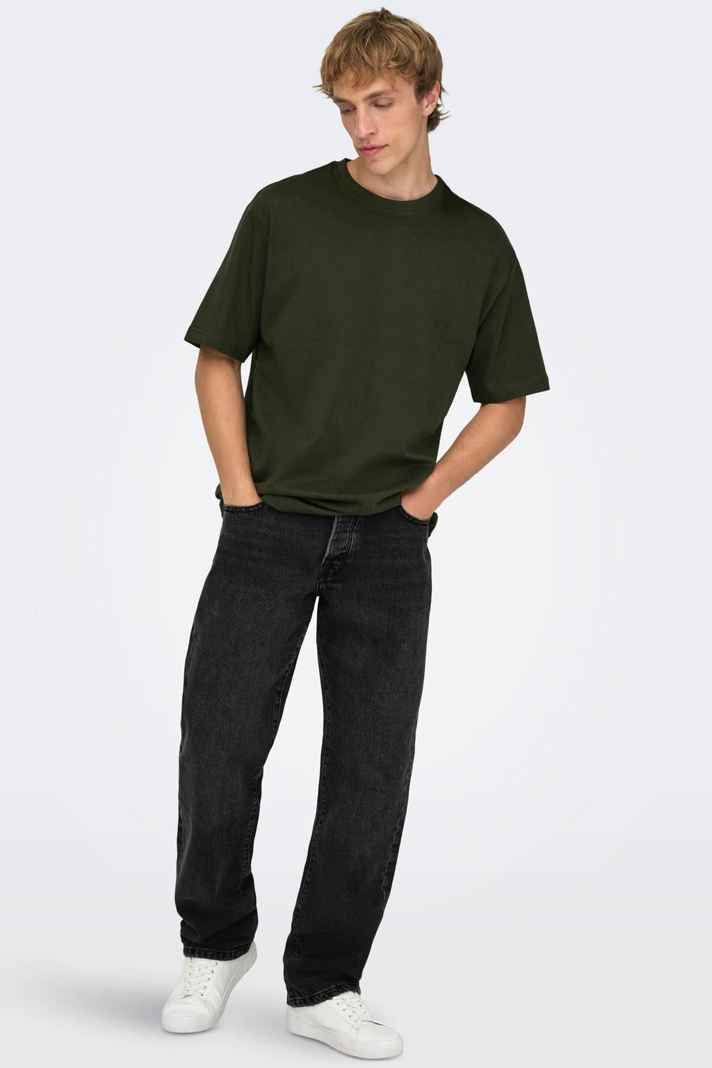 ONLY & SONS straight leg jeans - zwart