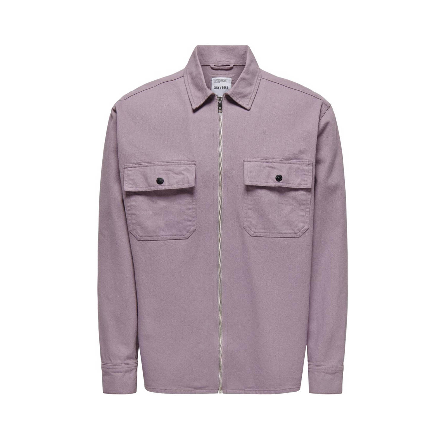 Only & Sons Relaxed fit overhemdjack met kentkraag model 'STEAM'