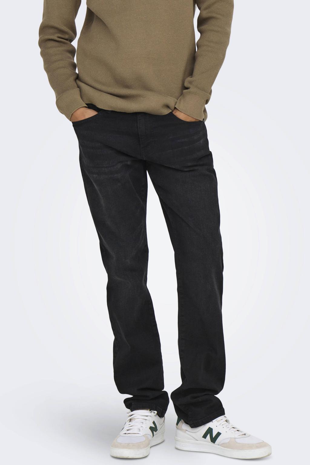 ONLY & SONS regular fit jeans ONSWEFT black denim