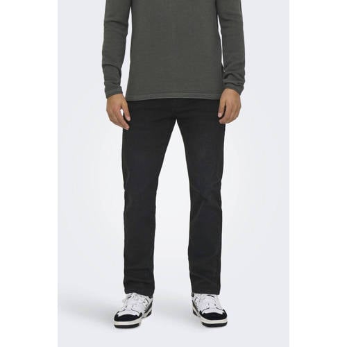 ONLY & SONS regular fit jeans ONSWEFT black denim afbeelding