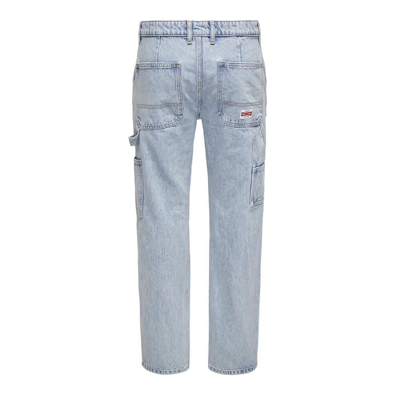 ONLY & SONS straight leg jeans ONSEDGE lichtblauw