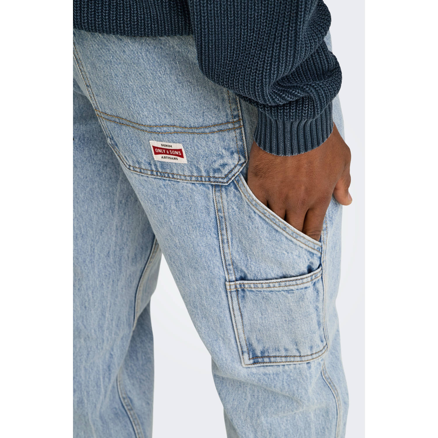 ONLY & SONS straight leg jeans ONSEDGE lichtblauw