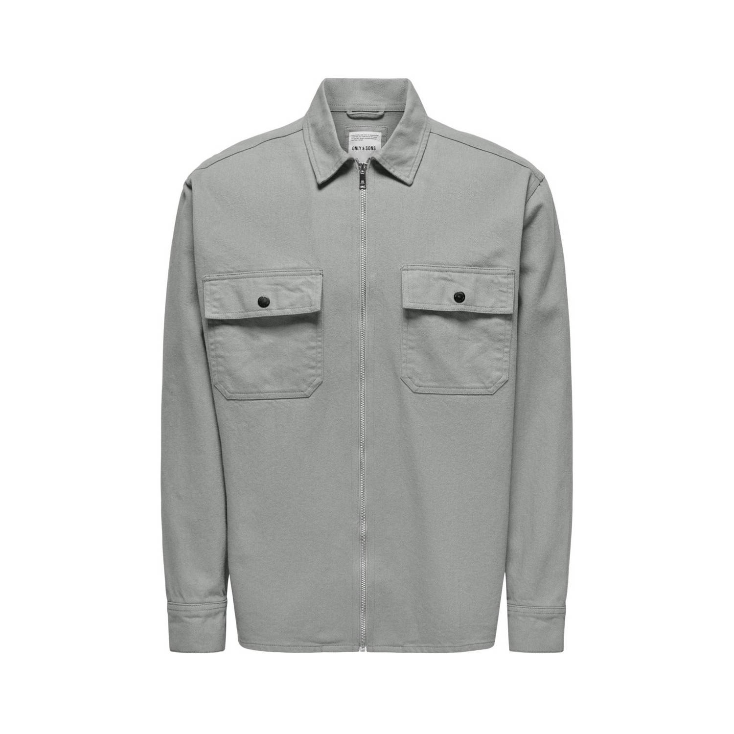 Only & Sons Relaxed fit overhemdjack met kentkraag model 'STEAM'