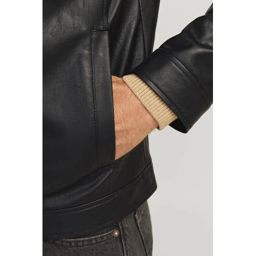 JJ REBEL imitatie leren jas JREBCALEB zwart afbeelding