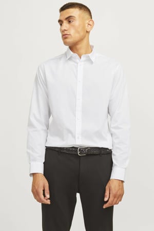slim fit overhemd JREBGAVIN wit