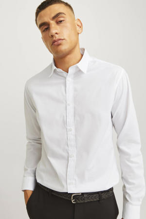slim fit overhemd JREBGAVIN wit