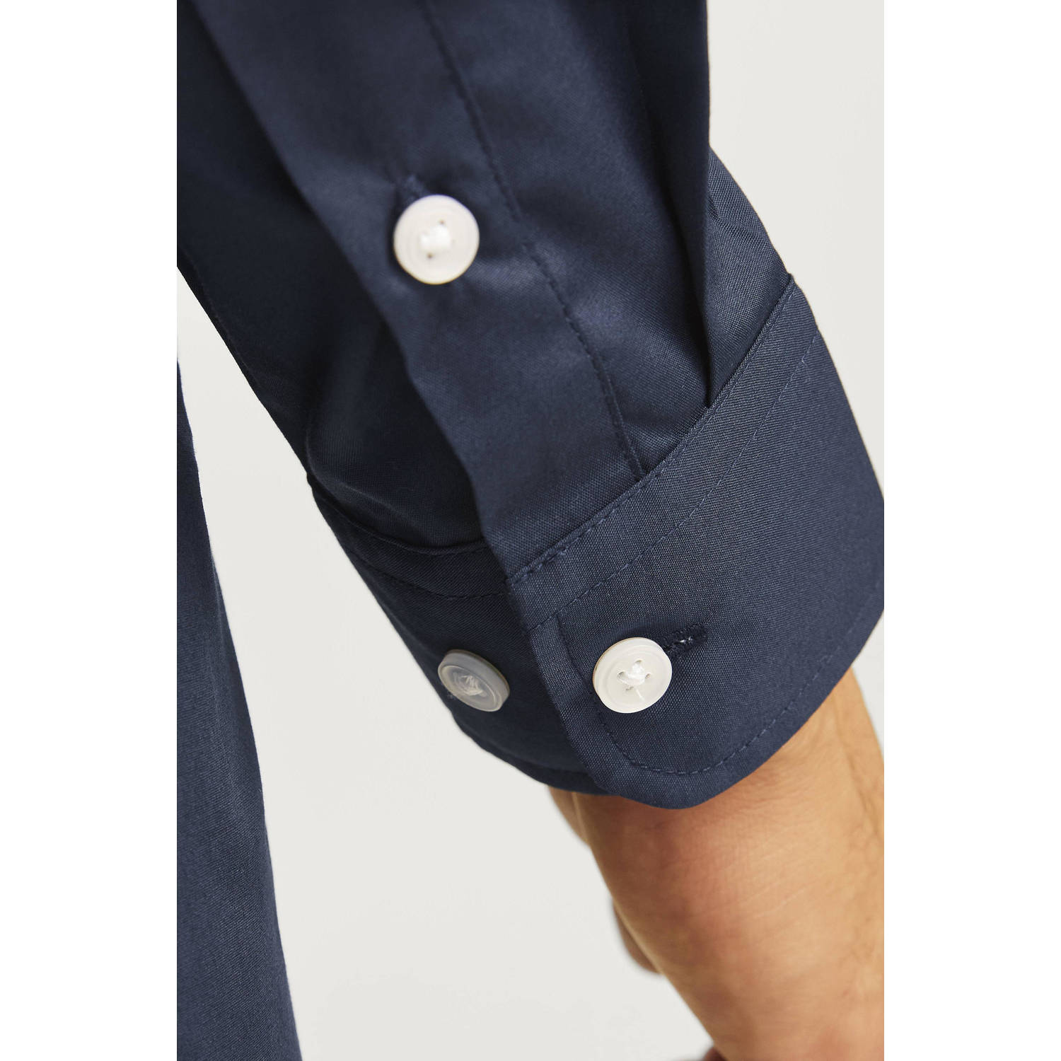 JJ REBEL slim fit overhemd JREBGAVIN donkerblauw