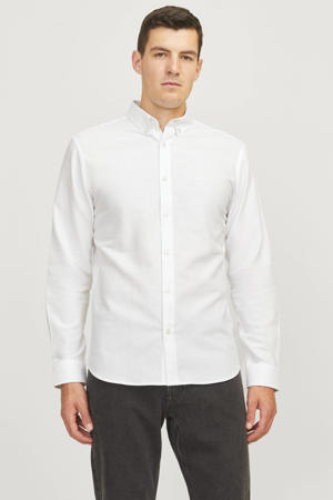 regular fit overhemd JREBOSCAR wit