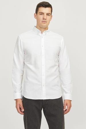 regular fit overhemd JREBOSCAR wit
