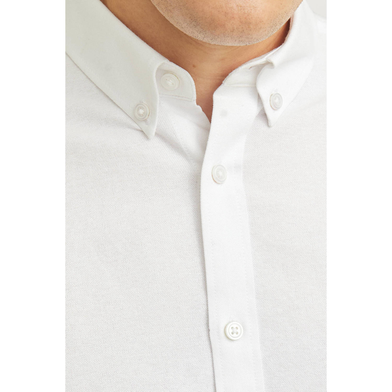JJ REBEL regular fit overhemd JREBOSCAR wit