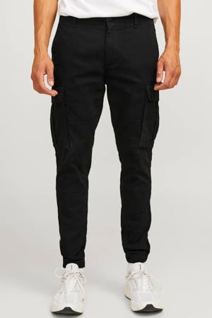 slim fit cargobroek JREBMICHAEL zwart