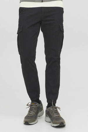slim fit cargo broek JREBMICHAEL zwart