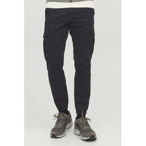 JJ REBEL slim fit cargo broek JREBMICHAEL zwart afbeelding