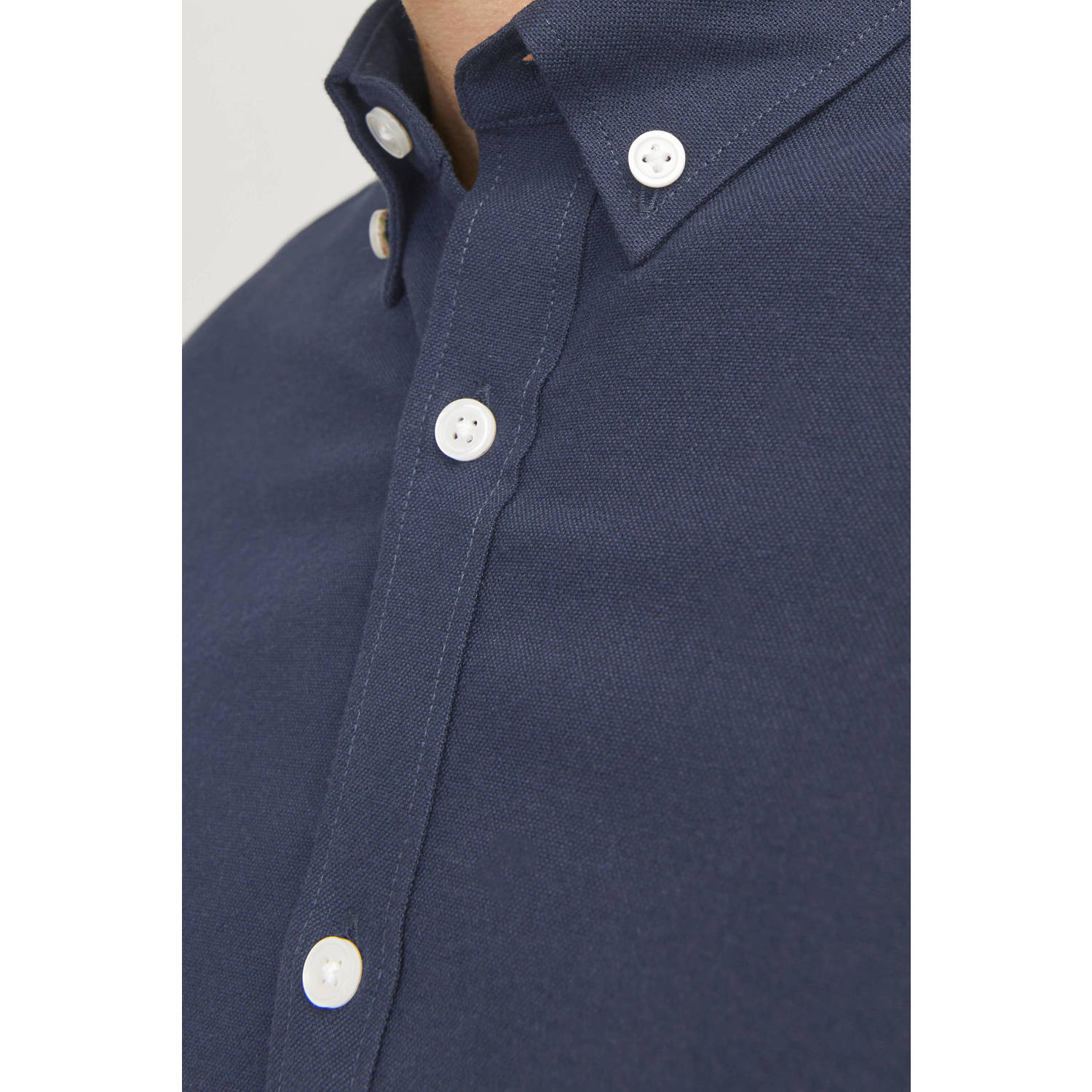 JJ REBEL regular fit overhemd JREBOSCAR donkerblauw