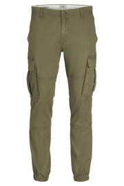 thumbnail: JJ REBEL slim fit cargobroek JREBMICHAEL donkergroen