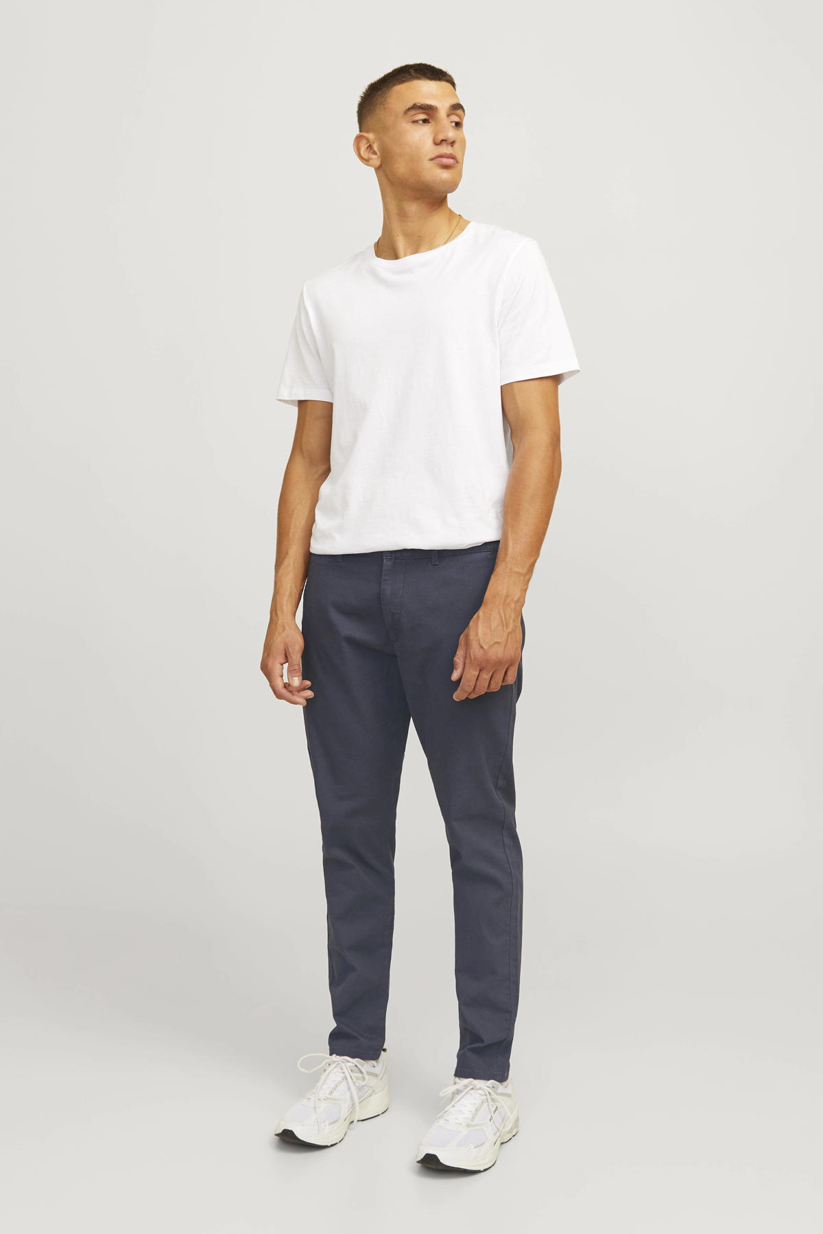 JJ REBEL Heren Jrebmichael Slim Herringbone broek, lichtgrijs gem., 32W JJ REBEL Heren Jrebmichael Slim Herringbone broek, lichtgrijs gem., 32W