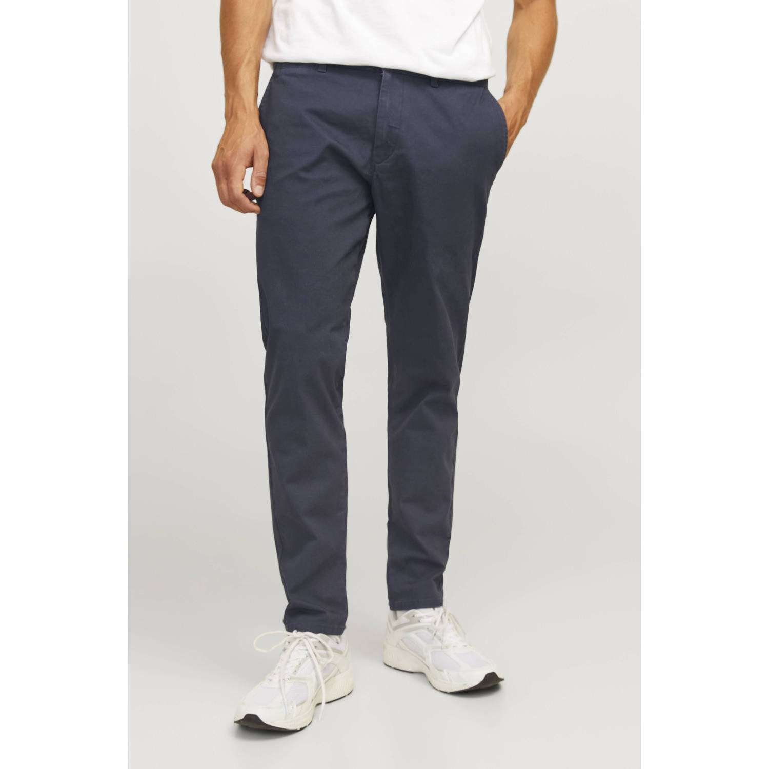 JJ REBEL slim fit chino JREBMICHAEL donkerblauw