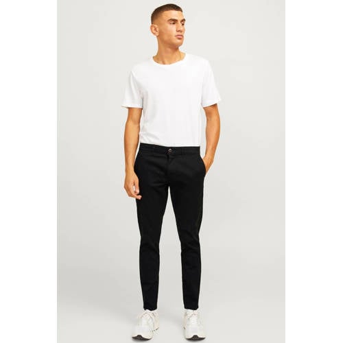 JJ REBEL slim fit chino JREBMICHAEL zwart afbeelding
