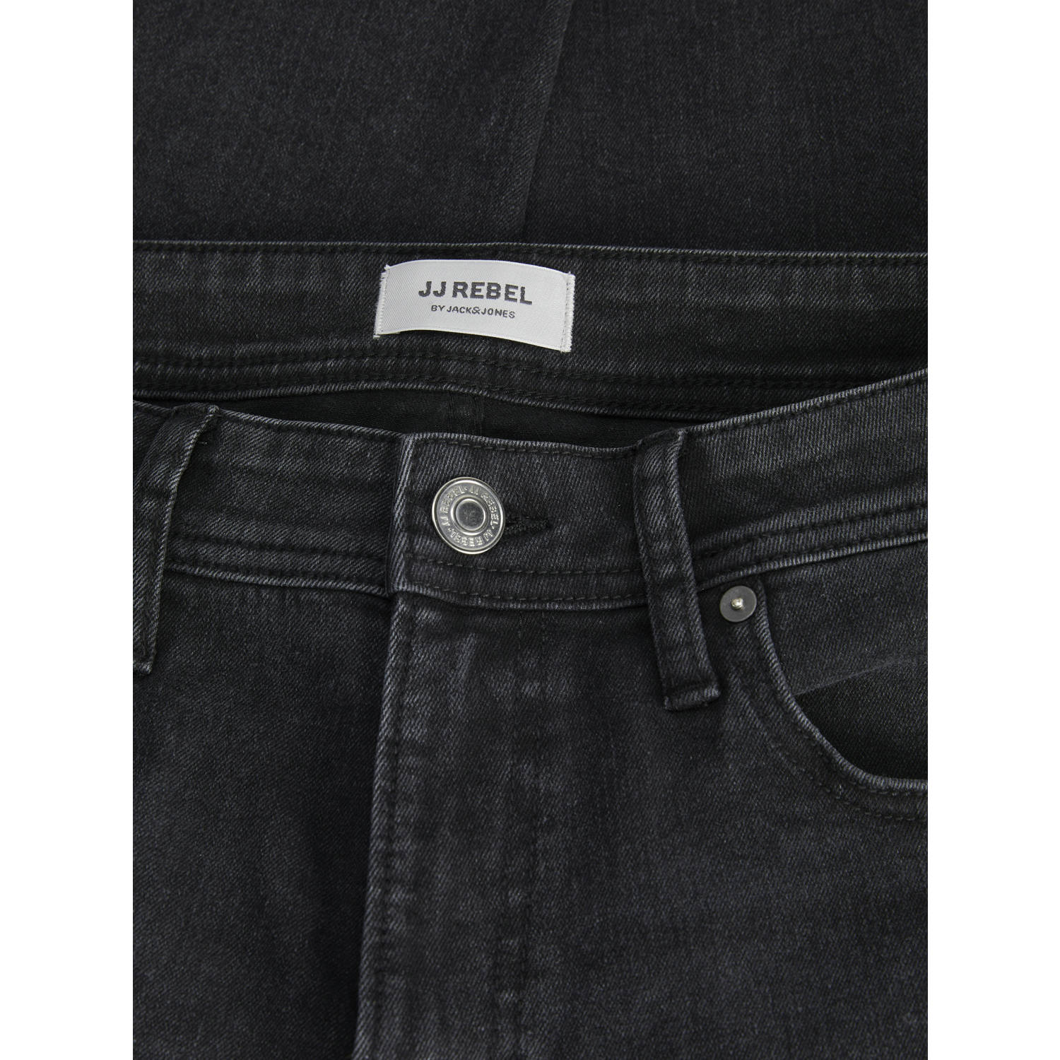 JJ REBEL tapered fit jeans JREBADAM black denim