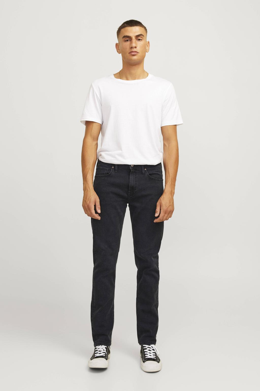 JJ REBEL tapered fit jeans JREBADAM black denim