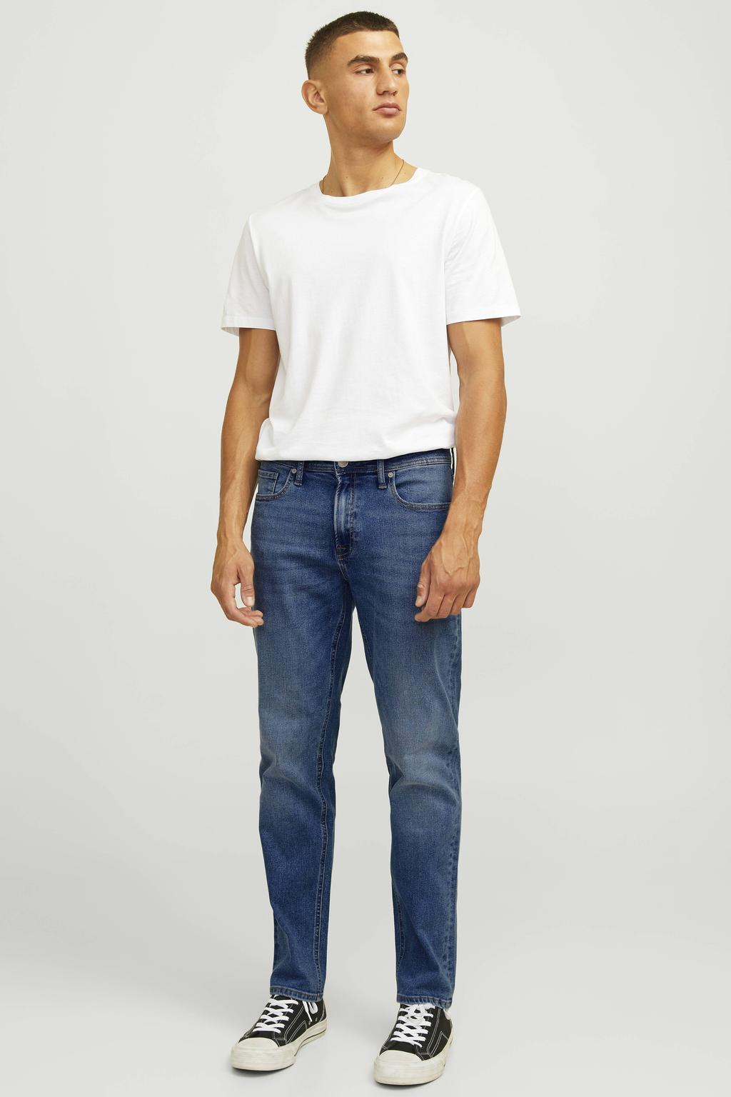 JJ REBEL tapered fit jeans JREBADAM dark blue denim